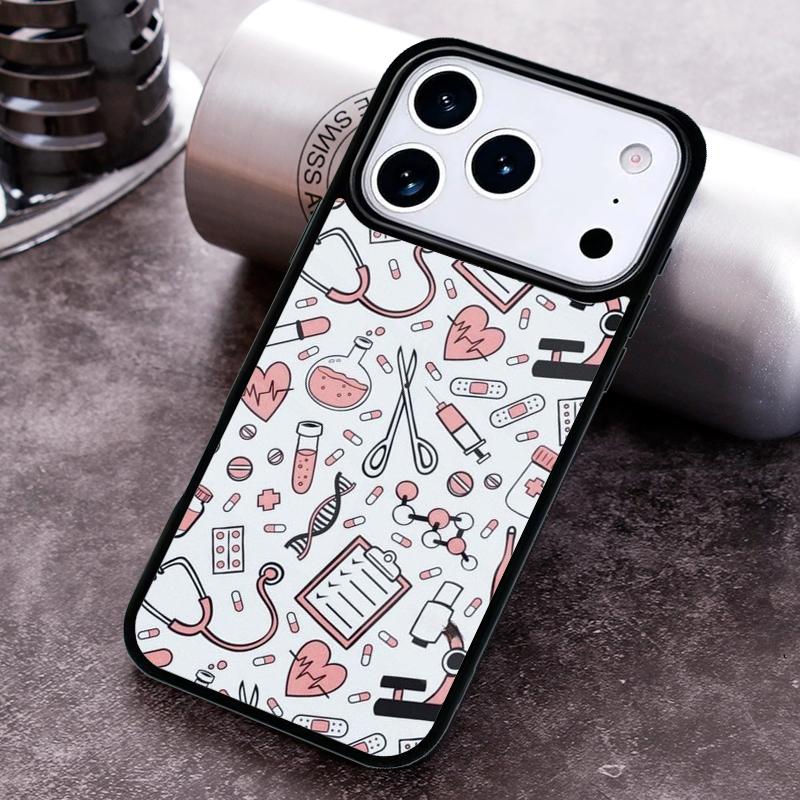 Nurse Medical Medicine Health Phone Case for iPhone 17 16 15 Pro Max Air 14 13 12 11 Plus Shockproof Capa Cover