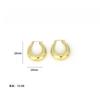 Vintage Gold Circle Screw Thread Hoop Earrings for Women, Minimalist Textured Ear Cuffs, Dainty Small Hoops, Trendy Jewelry Gift