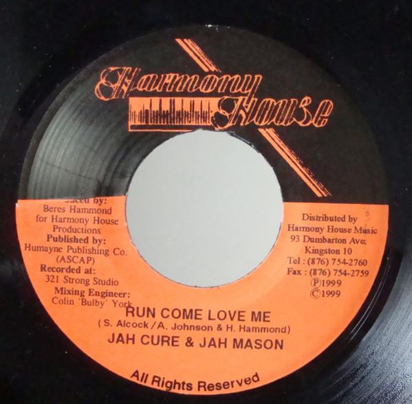 

7inch Record JAH CURE JAH MASON Run Come Love Me NONE Harmony House 1999 Jamaica Reggae Ska Dub Used