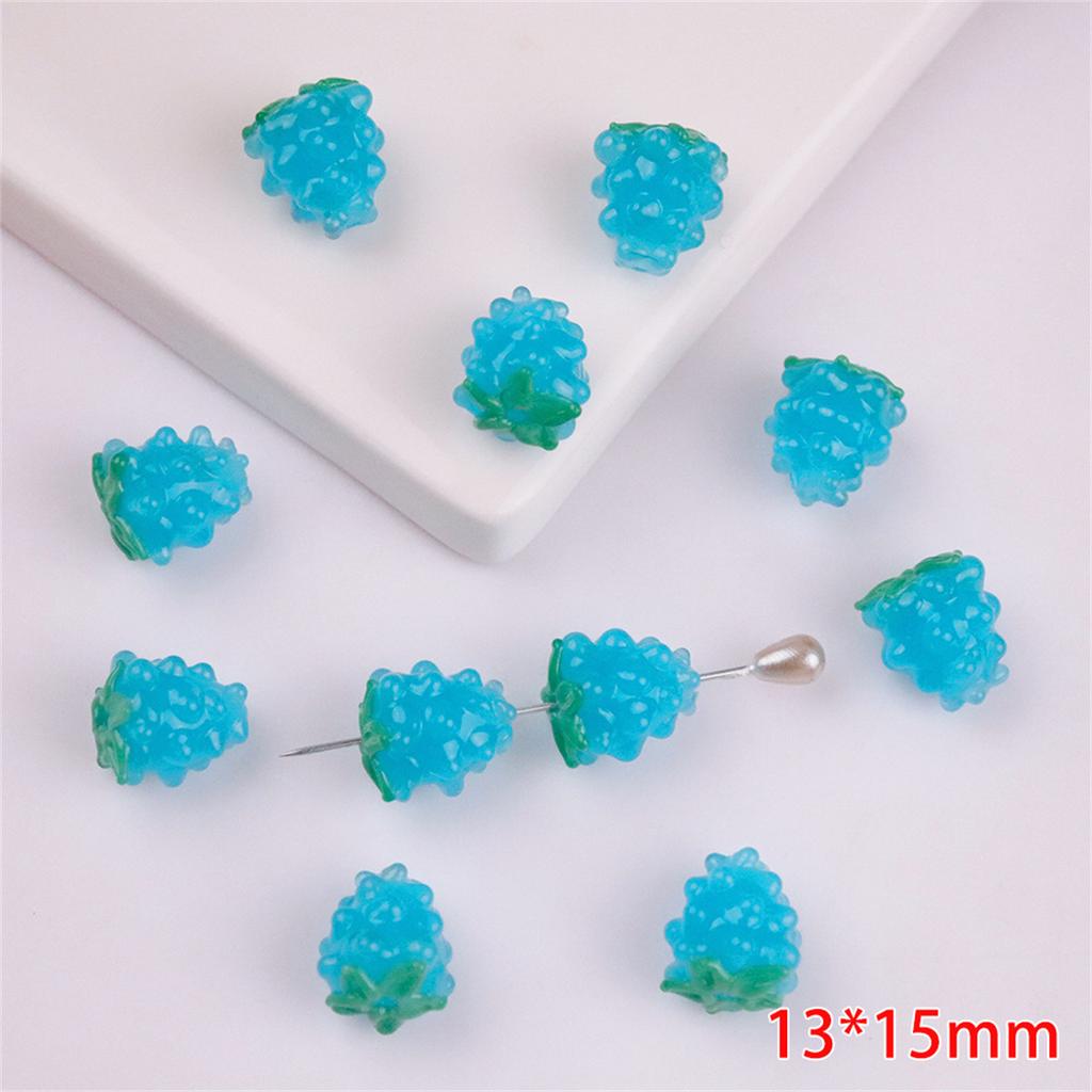 SG14 2Pcs Mini Cartoon Multicolored Cute Fruit Glass Beads Fruits Handmade Raspberries DIY Bracelet Earrings Trend Accessories