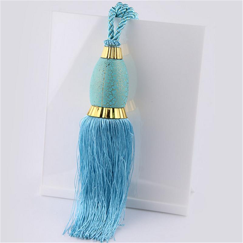 1 Pair Window Curtain Accessories Crystal Hanging Balls Tassel Hand Knitting