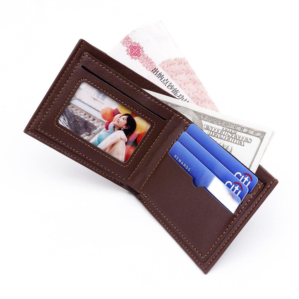 Herren Kurzes Lederportemonnaie: Geprägt, mit Reißverschluss, Mehrere Kartenfächer, Großes Fassungsvermögen, mit Fotofach