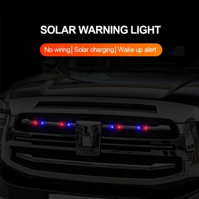 Araba Güneş Enerjili LED Uyarı Işığı Gece Sürüşü için Motosiklet Elektrikli Araç Bisiklet Arka Lambası Anti-arka Flaşörlü Uyarı Işığı