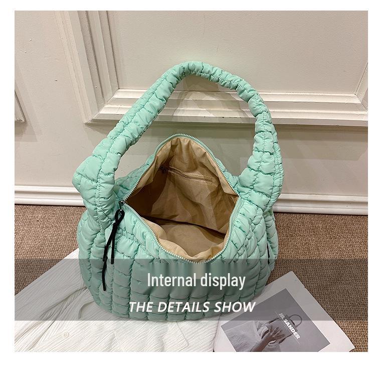 Pleated Cloud Bag 2025: Large Cotton Tote, Korean Style Crossbody & Shoulder Bag