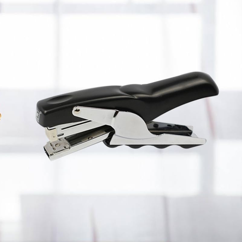 EXCEART Nadeloser Tacker mit Zange, Handgriff-Typ, Metall, Leicht 224g, Kompaktes Design, Büromaterial für Schulen und Büros, 6,8x3,0x1,3