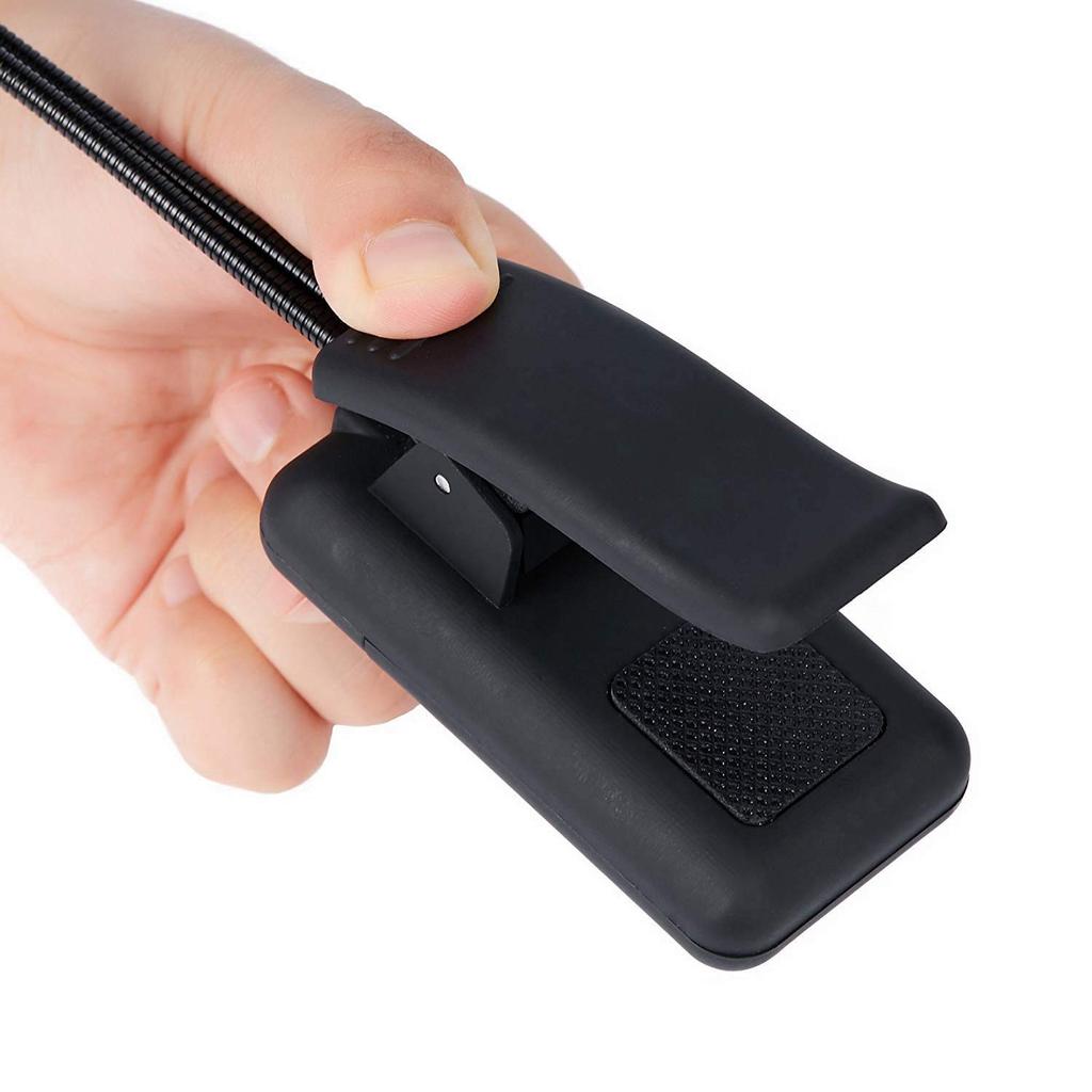 Andifany Clip-on LED Music Stand Light - Flicker-Free, Fully Adjustable, 6 Brightness Levels - for Reading, Orchestration, Mixing, and DJing