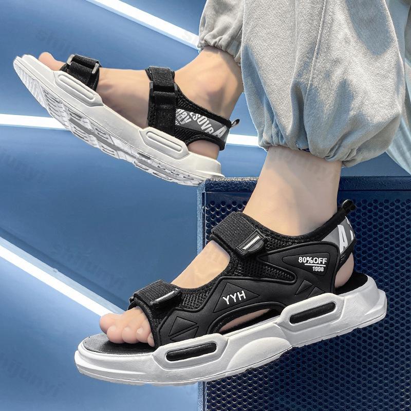 Fashion Summer Men's Outdoor Sandals High Quality Non-Slip Comfortable Man Beach Sandals Fashion Thick Soled Casual Sandals Zapatos