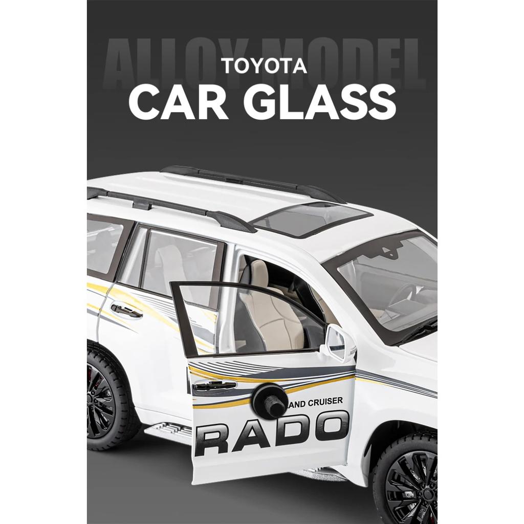 1/18 Toyota Prado Land Cruiser SUV Alloy Model Car Toy Diecasts Casting Sound and Light Car Toys for Children Vehicle