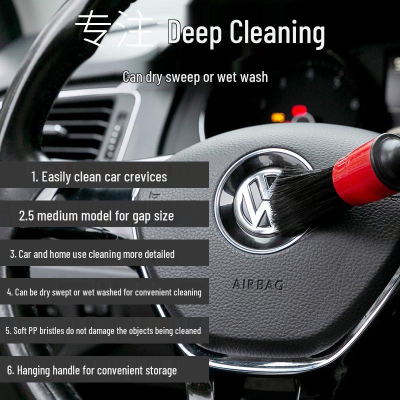 Set 5 Perii Curățare și Detaliere Guri Aer Mașină