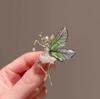 Angel Wings High-End Dancing Girl Brooch: Creative Coat Corsage and Clothing Accessory
