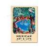 Mexická výstava Umělecké plakáty a tisky Květinové Vintage nástěnné umělecké dekorace Latinskoamerická Artesanía Obraz na plátno do obývacího pokoje