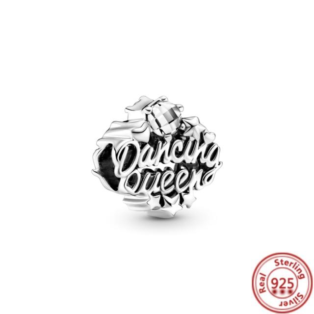 925 Silver Love Collection Beaded Pendant Charm Accessory Bracelet Women 'S Diy Jewelry
