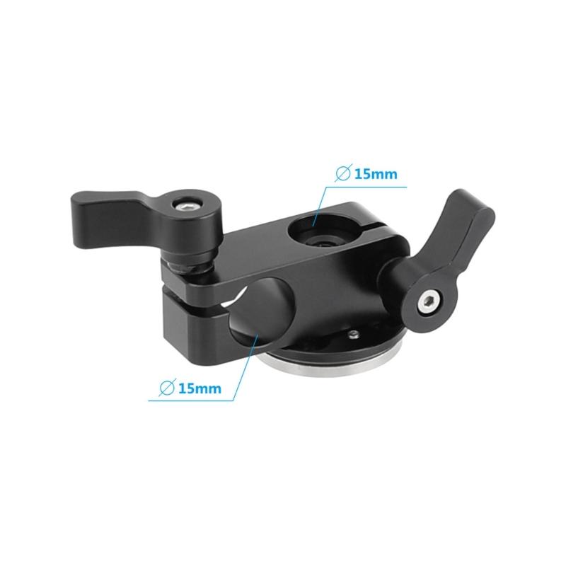 Aluminum Alloy 15mm Single Rod Clamp Durability For M6 Connection Handle For DSLR Camera Cage Handgrip