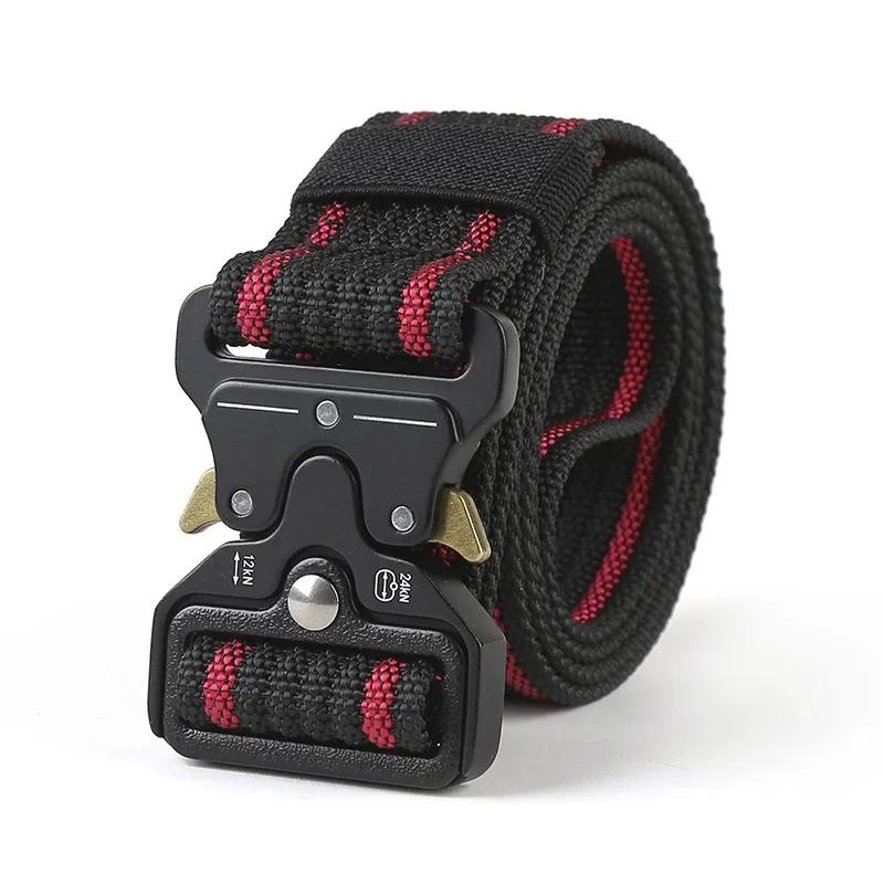 Camouflage Belt Nylon Waistband Quick Release Hunting Training Strong Metal Buckle Police Black Army Belts for Men and Women