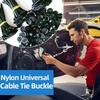50~200pcs Nylon Universal Cable Tie Buckle Heavy Duty Self-Locking Zip Ties Holder with Pin Fasteners Car Resistant Zipties