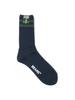 Beams Plus Schoolboy 38430010479 Men's Socks, Navy/Green, 0,