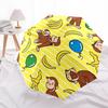 Curious George, Bananas Automatic Opening and Closing, 8 rib Structure Portable Umbrella, Suitable for Men and Women in All Seasons  Perfect