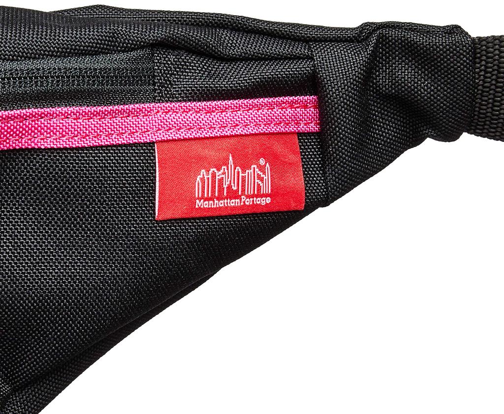 Genuine Product Waist Bag Alleycat Waist Bag Luminous [Manhattan Portage] [Official] Black/Pink