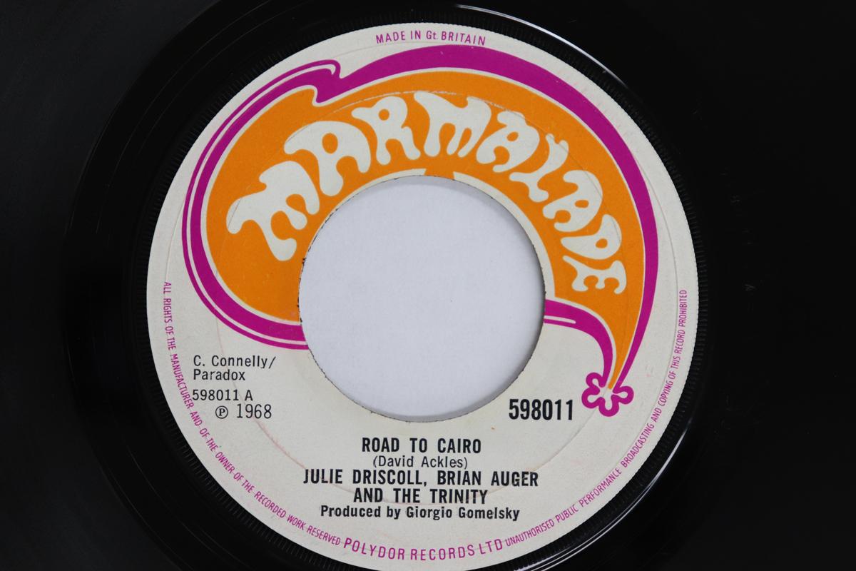 

7inch Record JULIE DRISCOLL, BRIAN AUGER & THE T - Road To Cairo / Shadows Of You 598011 Marmalade 1968 UK Rock Used