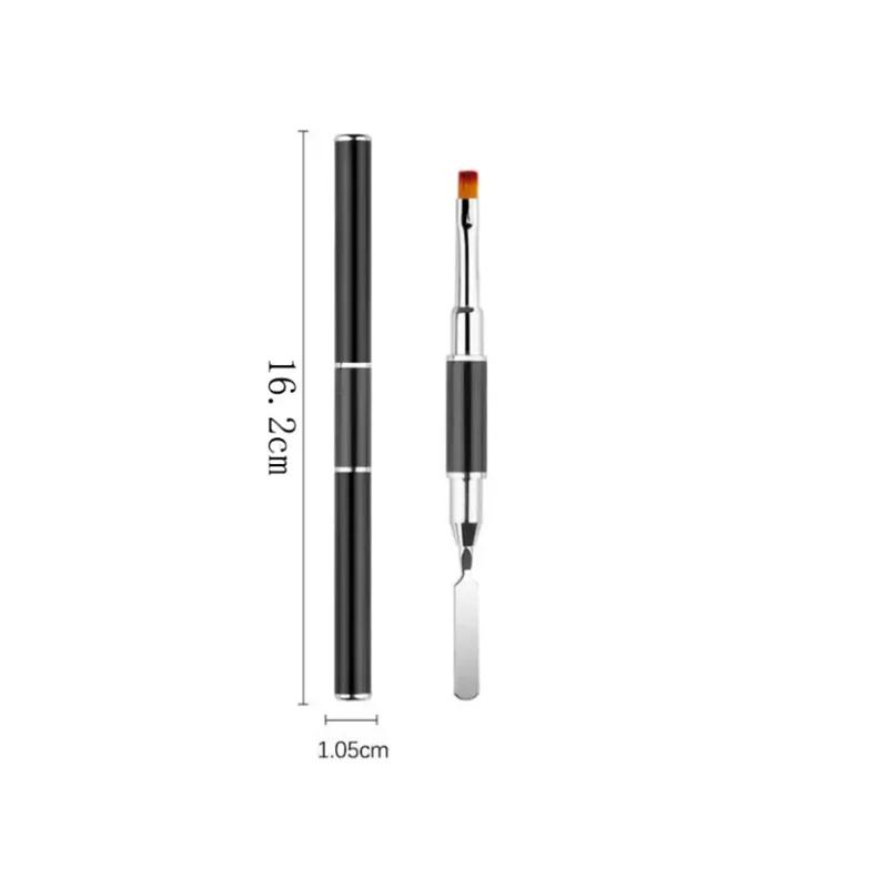 New Gel Brush & Picker 2 In 1 Design Nail Brush and Spatula Gel Nail Brush Tool for Acrylic Nails Extension Gel;'\[p