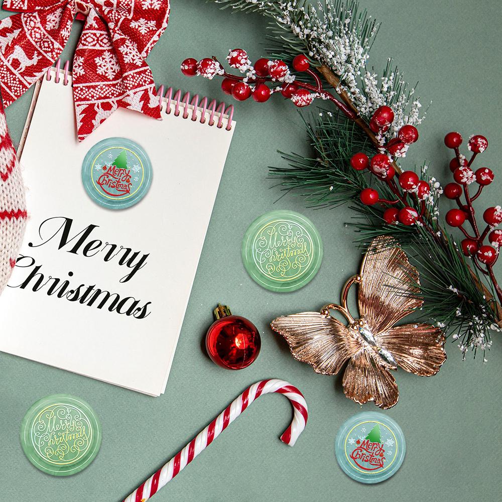 Christmas Collection Wax Seal Stamp, Brass Sealing Wax Stamp for Wedding Invitations, Christmas Cards, Envelopes & Party Decora