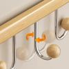 6 Hooks Over The Door Hooks Punch Free Large Capacity Hanging Storage Rack Space Saving Folding Clothes Coat Hooks for Home