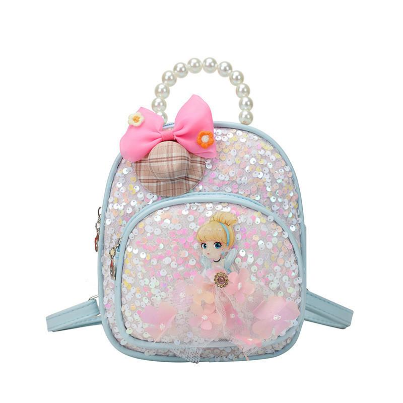 Trendy Modern Cartoon Princess Backpack Breathable Pu School Bag For Kids