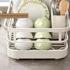 Space Saving Dish Drainer for Kitchen Sink Expandable Sturdy Metal Dish Rack with Utensil Holder Home Accessory