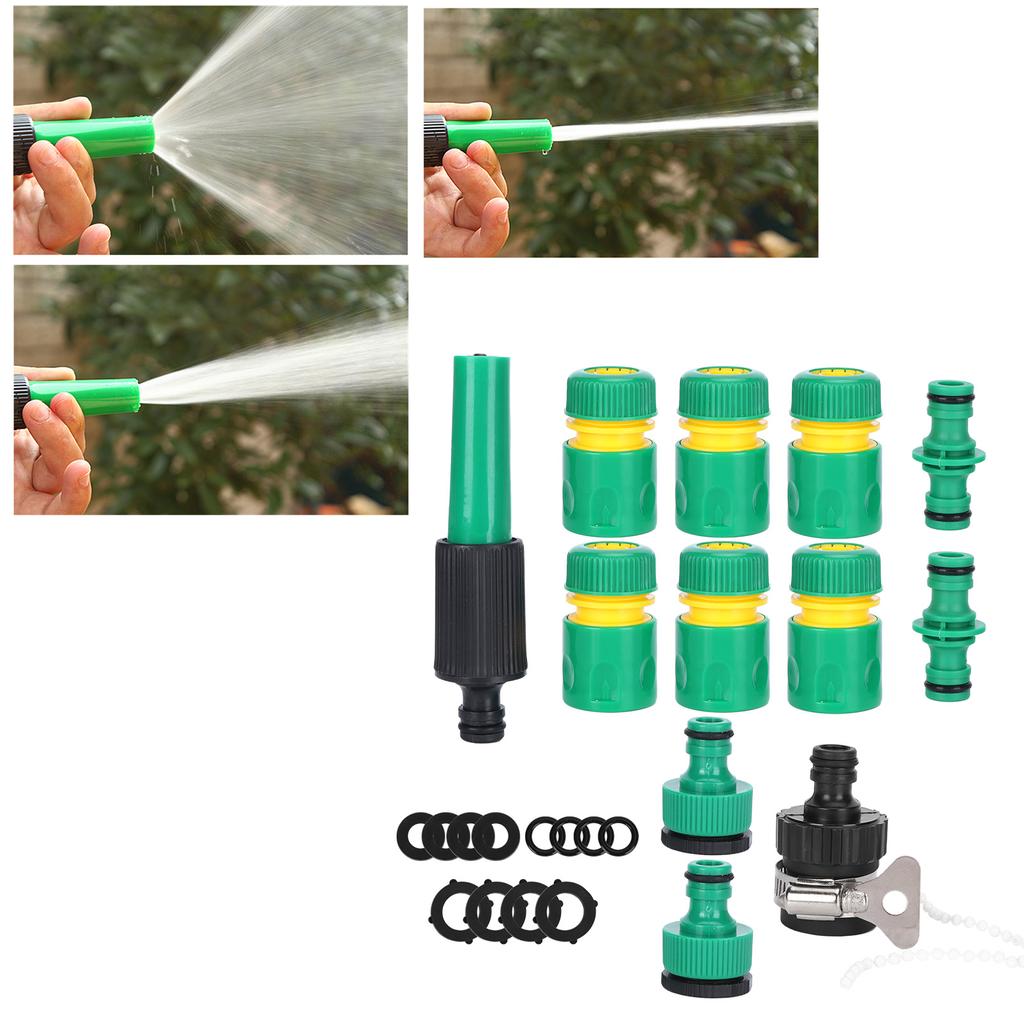 24Pcs Set Hose Connector Fitting Set Garden Irrigation Car Washing G1 2 Water Sprayer Kit