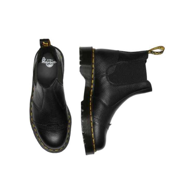 Dr. Martens Leather Comfortable Commuting Short Chelsea Boots Unisex boots Black 27961001