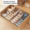 Expandable Underwear Socks Storage Box Adjustable Drawer Ties Organizer 24.5-43cm Transparent Infusion Box With Compartments