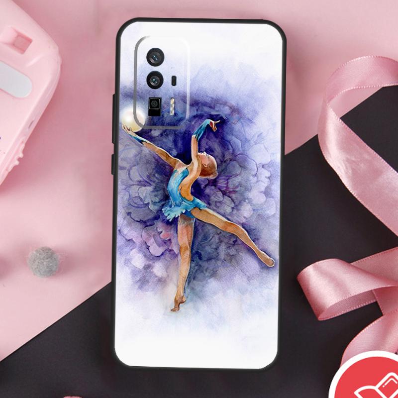 

Gymnastics Oil Painting Case For POCO F6 Pro X6 X5 X3 F3 F5 M6 M5s Xiaomi 14 Ultra 12 13 Lite 11T 12T 13T Pro Cover Xiaomi 13 Ultra