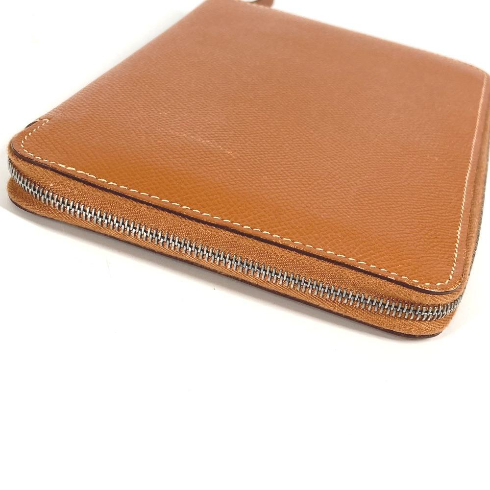 HERMES Zip Around Travel Case Azap combine Long wallet Long Wallet Leather Gold