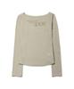 PEACE MAKER Pce Crack Logo Boat Neck Slim Long Sleeve (Beige)