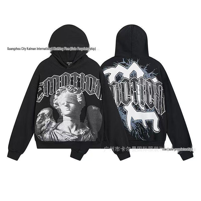 Mixed Emotion Trendy Unisex Hooded Sweatshirt Windbreaker Extra Large