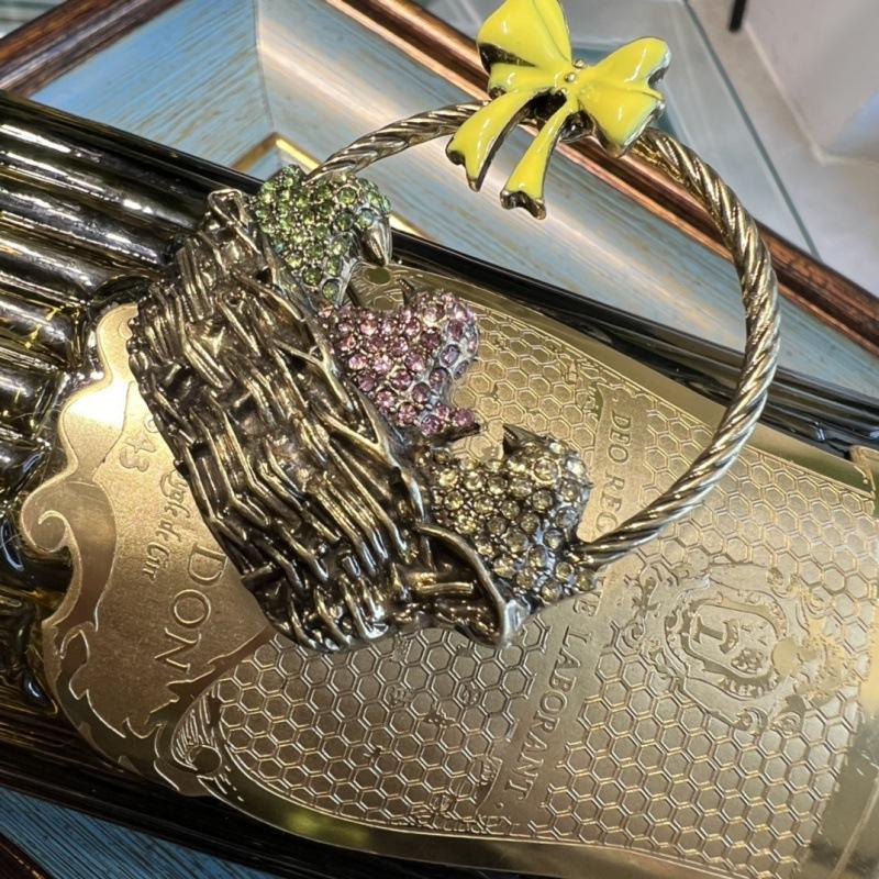 Vintage Versatile Retro Court Style Full Of Diamonds Inlaid With Heavy Industry Design Bird Blue Brooch