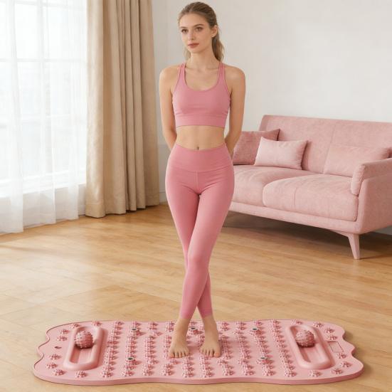 Yousheng Foot Massager Mat with Dual Balls Feet Pain Relief Pressure Point Pad Foot Relaxation Reflexology Pad Non-slip Anti-fatigue Walk Stone