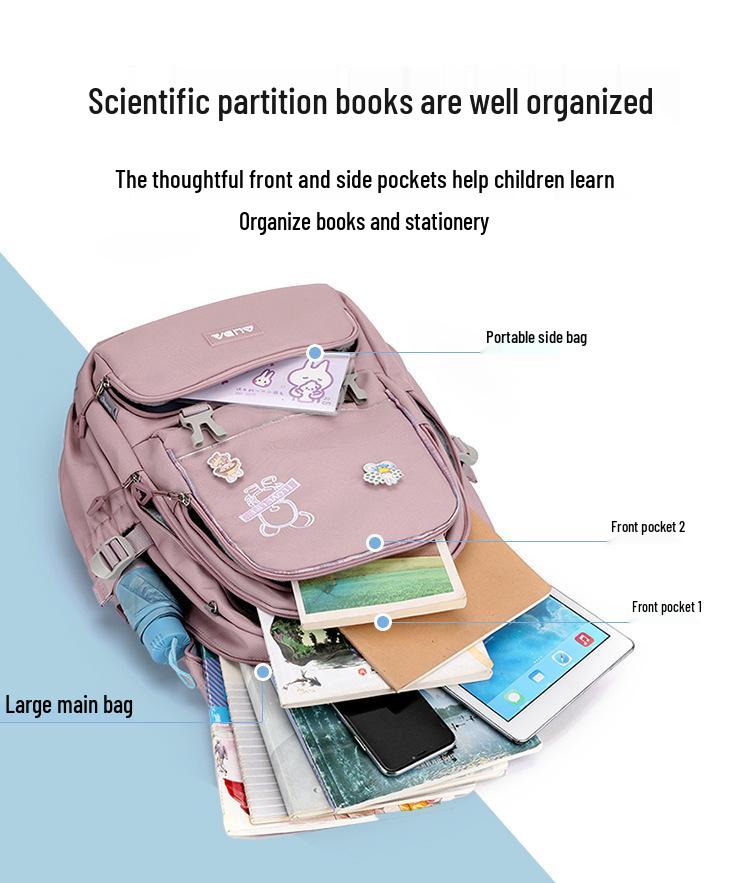 Stylish & Durable Large Capacity Backpack for Junior High School Girls