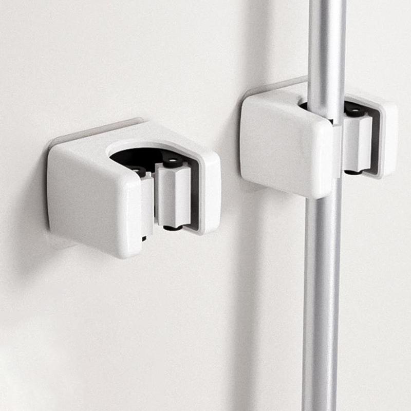 Самоклеящиеся держатели для швабры, настенные зажимы для швабры, щетки, веника, стойка-подставка, экономия места, аксессуары-органайзеры для кухни, ванной комнаты onesize