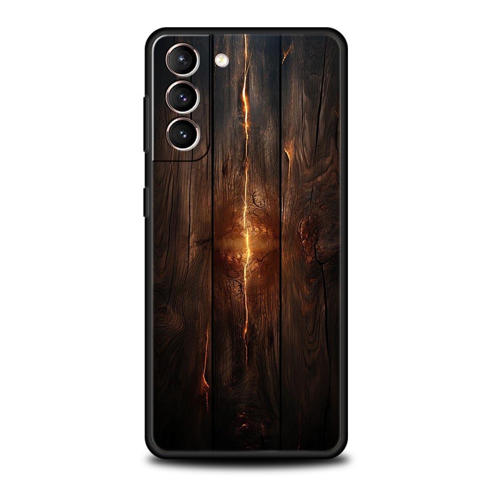 Luxury Vintage Wood Grain Pattern Phone Case for Samsung Galaxy S26 S25 S24 S23 S22 S20 S21 FE Ultra S25 Edge Plus 5G Soft TPU