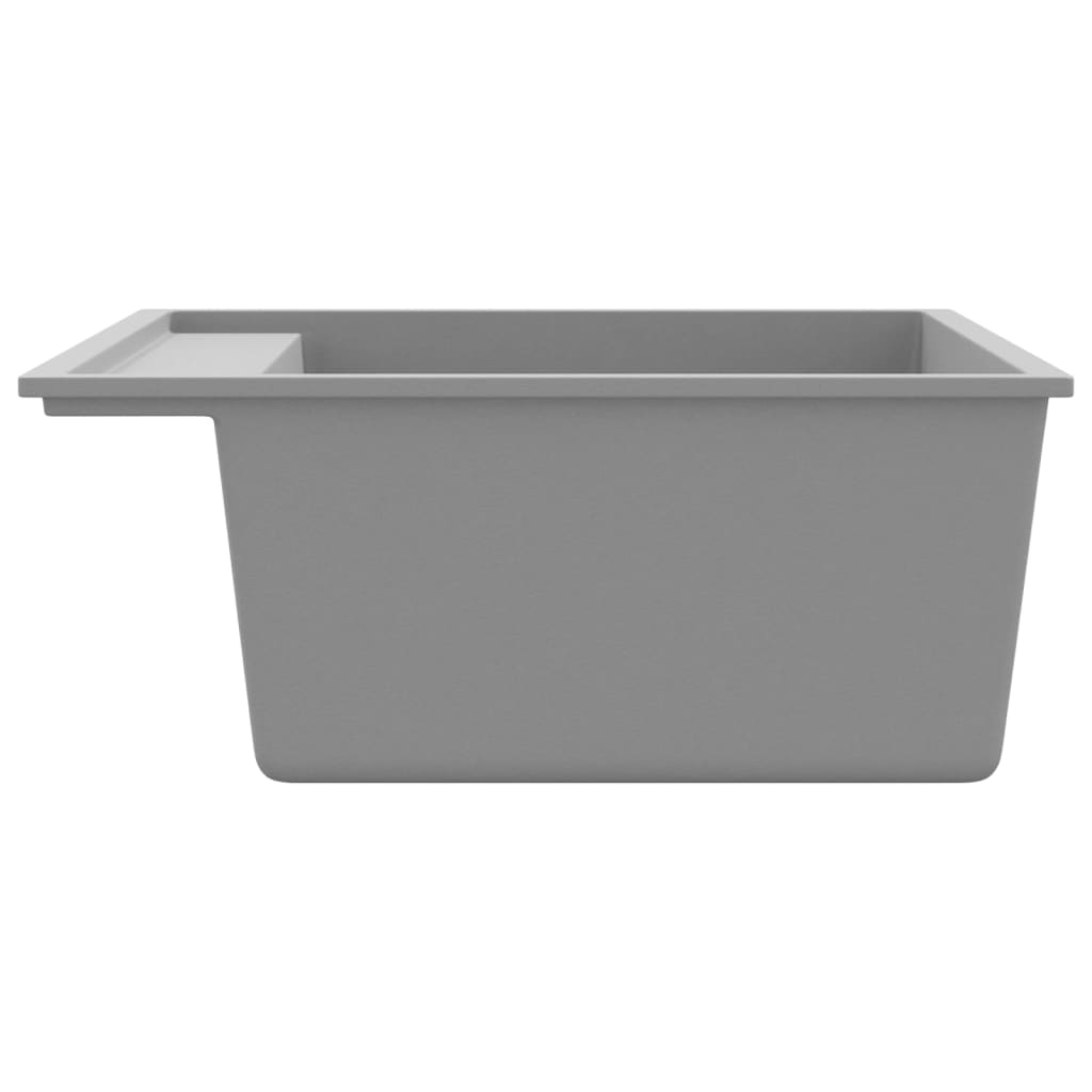 Kitchen Sink with Overflow Gray Granite