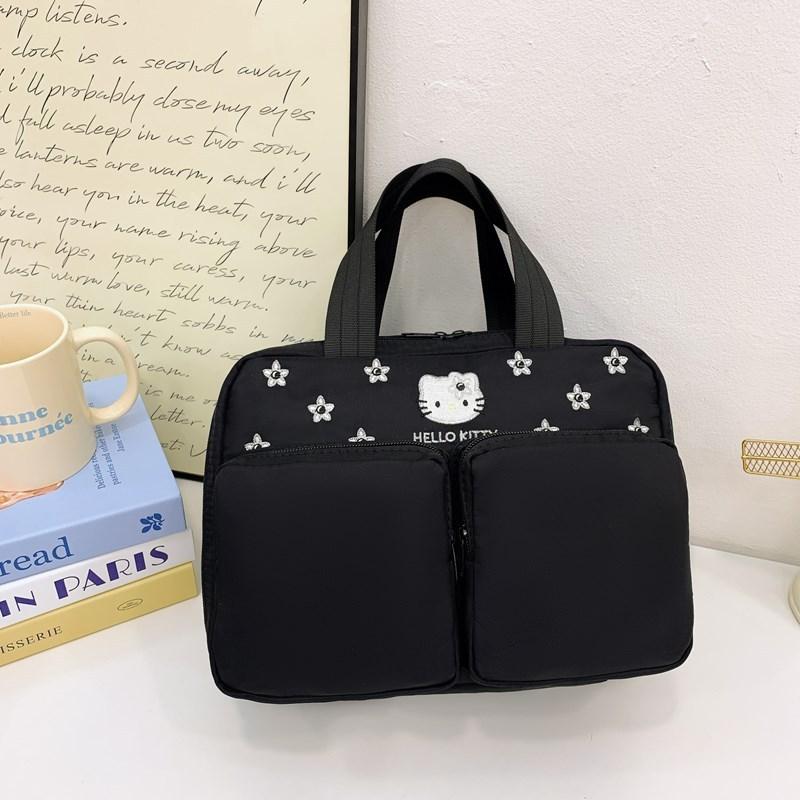 Kitty Embroidered Tote Bag With Nylon Material For Daily Casual Use