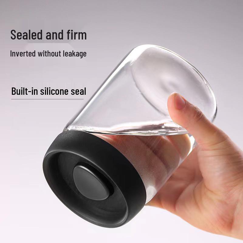 Vacuum-Sealed High Borosilicate Glass Jar for Coffee, Grains & Freshness Preservation