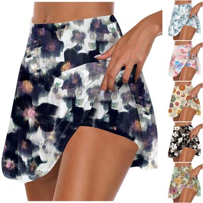 Sportliche, dehnbare, plissierte Tennisröcke für Damen, Lauf-Yoga-Innenshorts, elastische Sport-Golf-Skorts