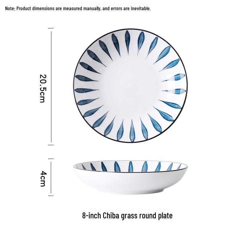 Japanese 10-Person Tableware Set: Creative Rice Bowls, Plates, and Noodle Bowls Combination.