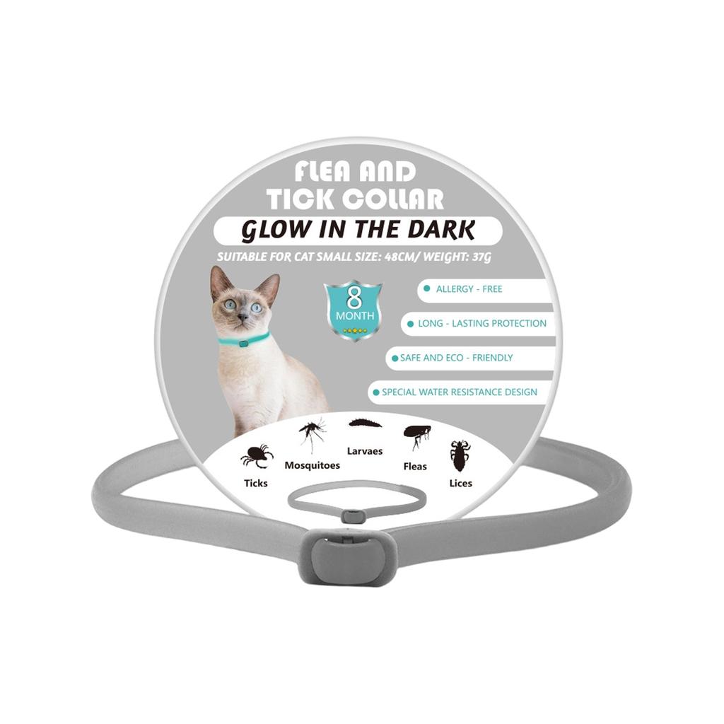 Glow In The Dark Flea And Tick Collar For Cats - 8 Months , Hypoallergenic Collar For Small Cats