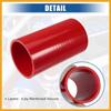 3" ID 6" Length 4-Ply Reinforced High Temp Straight Coupler Silicone Reducer Hose Red for Car Intercooler Intake Piping Replacement