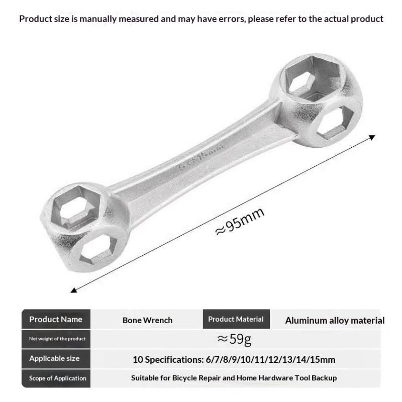 10 in 1 Compact Bone Hex Wrench 1/2/3Pcs Mini Pocket Hexagon Sleeve Wrench Tool for Small Appliance Repair Household Use