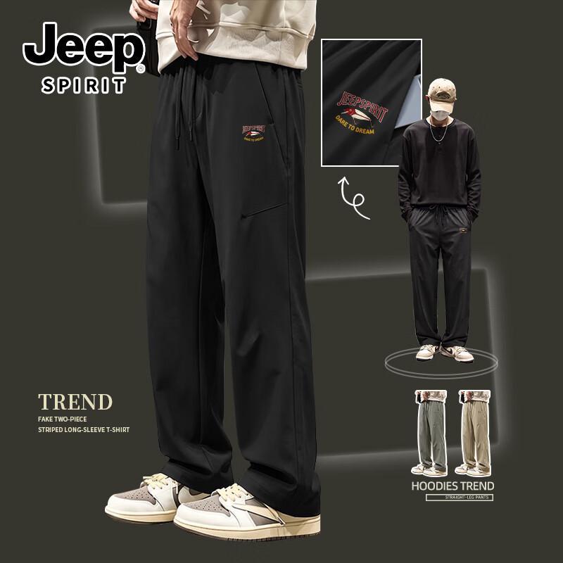 JEEP SPIRIT Men's Classic Straight-Leg Casual Pants