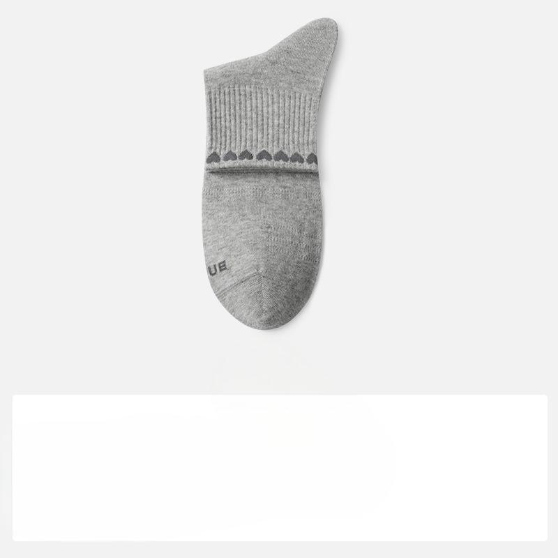 Cotton Women's Pure Cotton Heart Pattern Short Leg Socks - 100% Cotton Short Leg Socks for Spring and Summer
